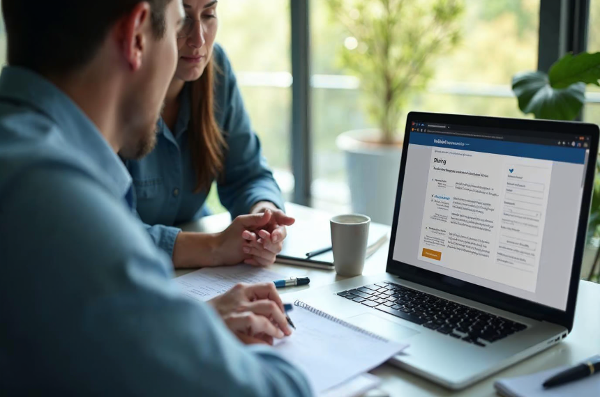 Buyer reviewing domain registration details and seller verification notes before making an offer